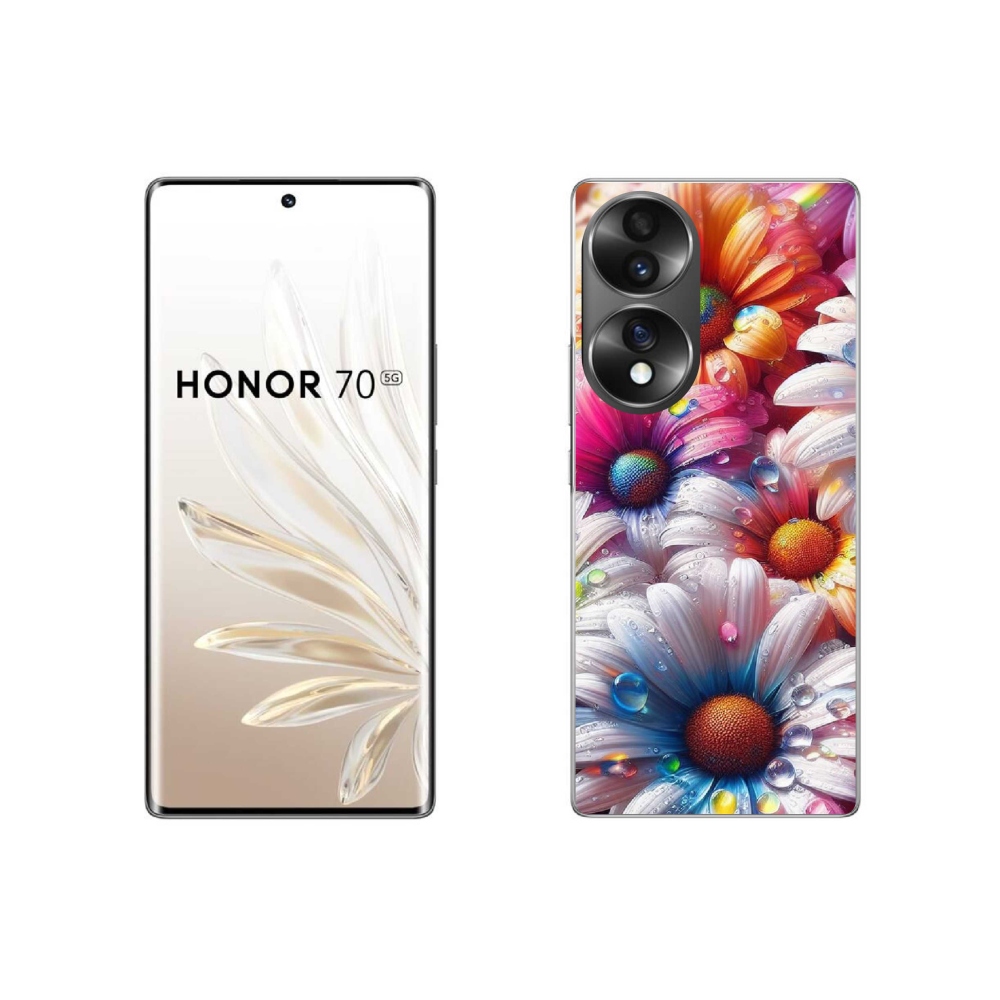 Zselés borító mmCase a Honor 70-hez - színes margaréták