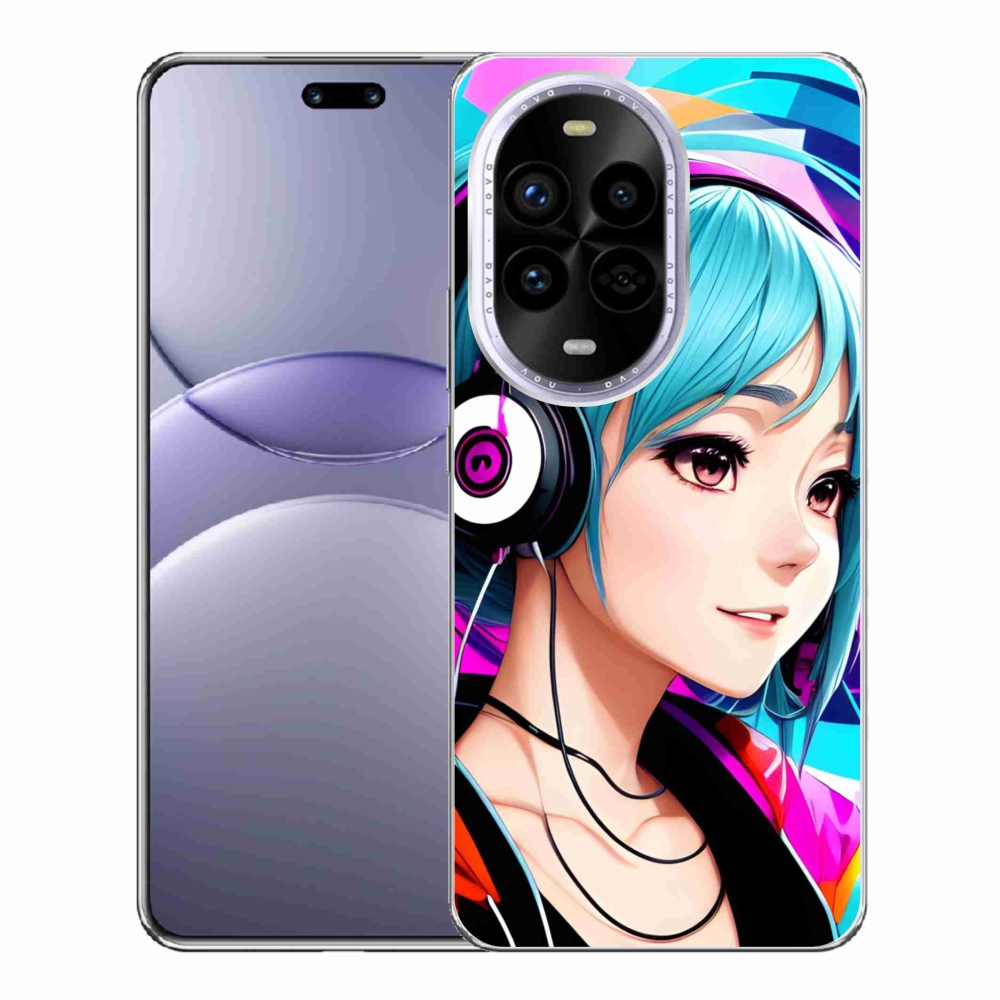Gél borítás mmCase a Huawei Nova 13 Pro 5G-n - lány fejhallgatóval