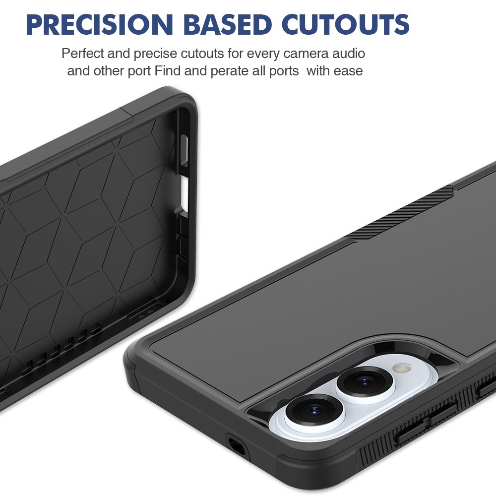 Ütésálló, tartós borítás Samsung Galaxy S25 Edge készülékhez - fekete