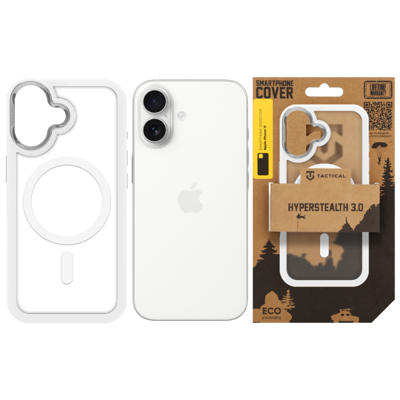 Tactical MagForce Hyperstealth 3.0 tok az Apple iPhone 17-hez, hófehér