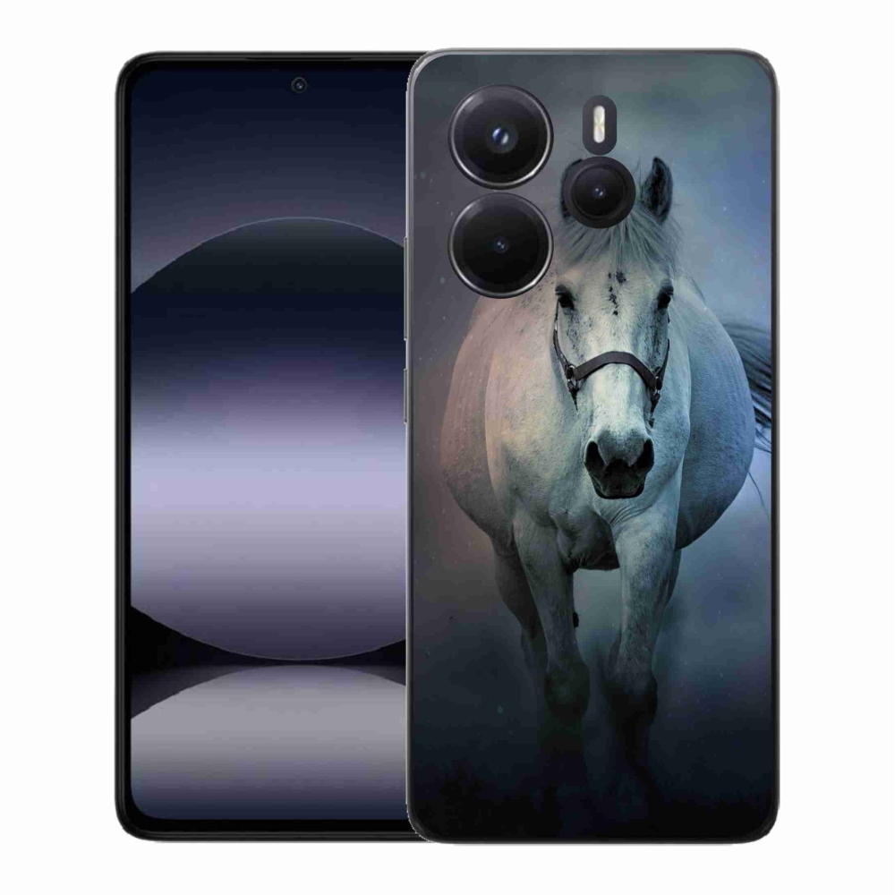 Gél borítás mmCase a Xiaomi Redmi Note 14-hez - futó fehér ló