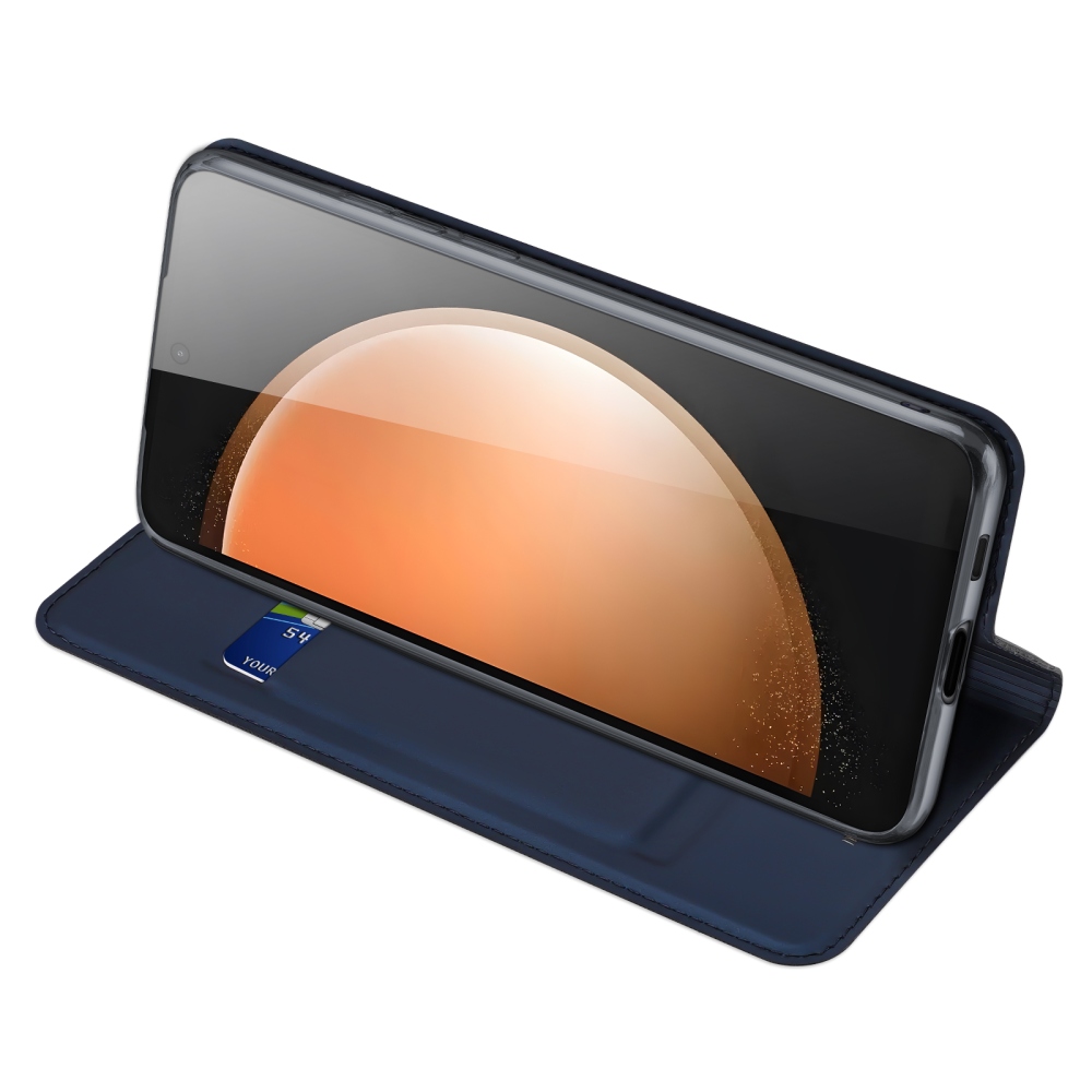 DUX könyvtáska Samsung Galaxy S25 FE készülékhez - sötétkék