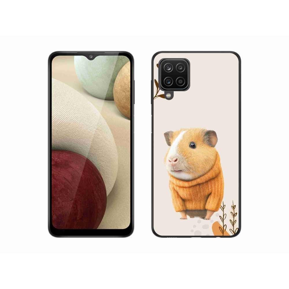 Gél borítás mmCase Samsung Galaxy A12 készülékhez - tengerimalac pulóverben