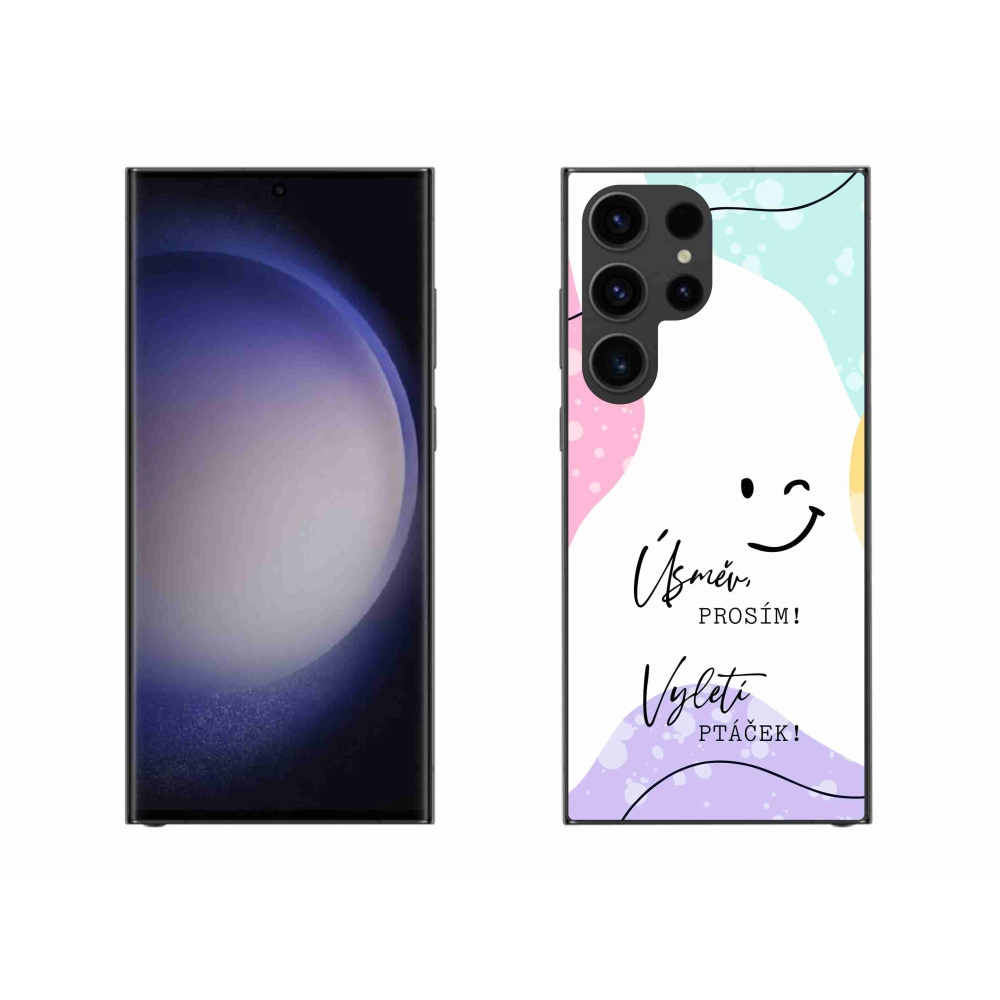 Gél borító mmCase Samsung Galaxy S23 Ultra 5G - vicces szöveg 4 fehér háttérrel