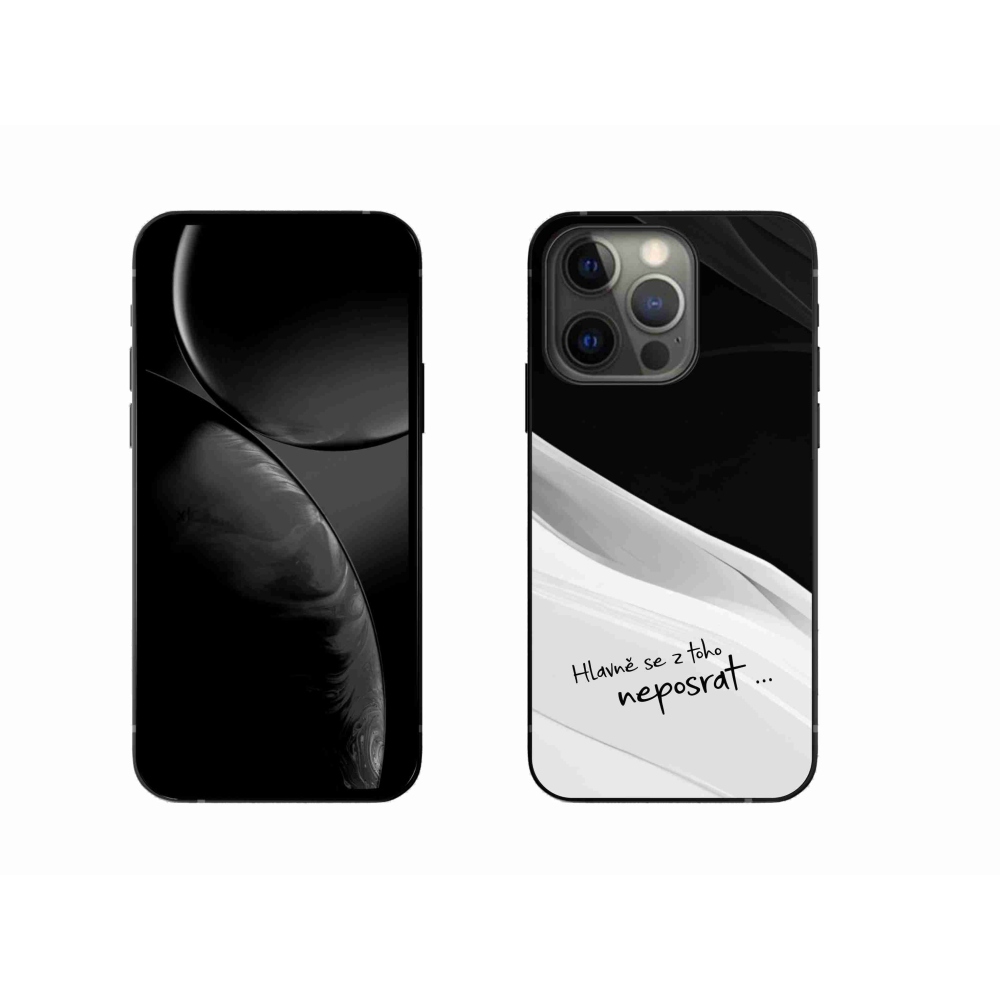 Gél borító mmCase iPhone 13 Pro 6.1 készülékhez - vicces szöveg 13 fehér és fekete háttérrel