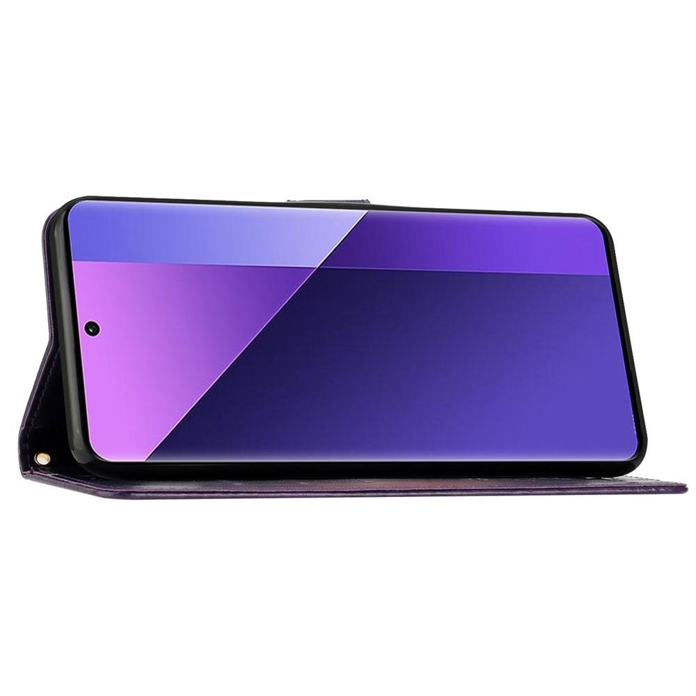 Virágok könyv tok Motorola Moto G85 5G - sötét lila