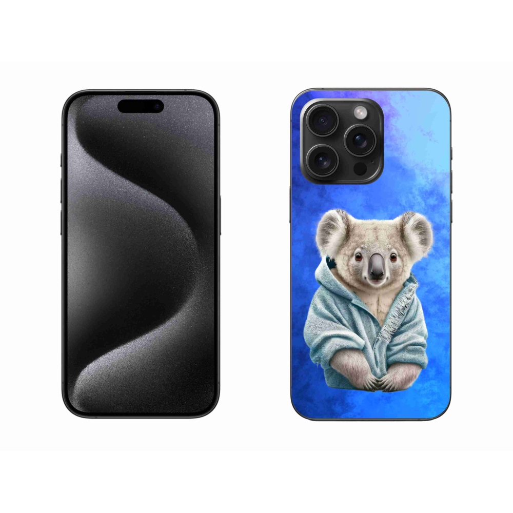 Zselés borítás mmCase iPhone 15 Pro Max készülékhez - koala pulóverben