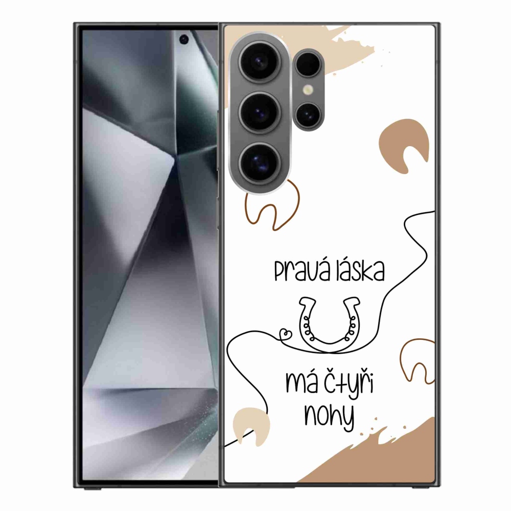 Gél borító mmCase Samsung Galaxy S24 Ultra - ló motívum fehér háttérrel