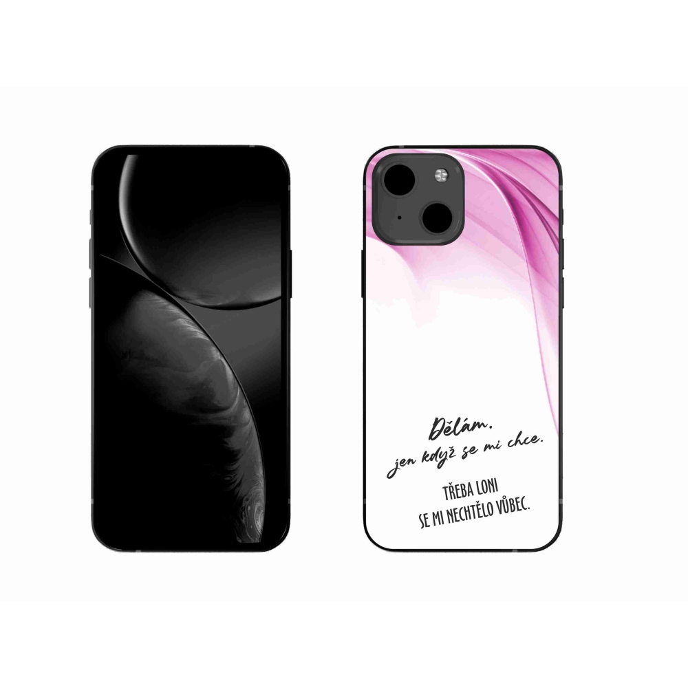 Gél borító mmCase iPhone 13 6.1 készülékhez - vicces szöveg 12 fehér háttér