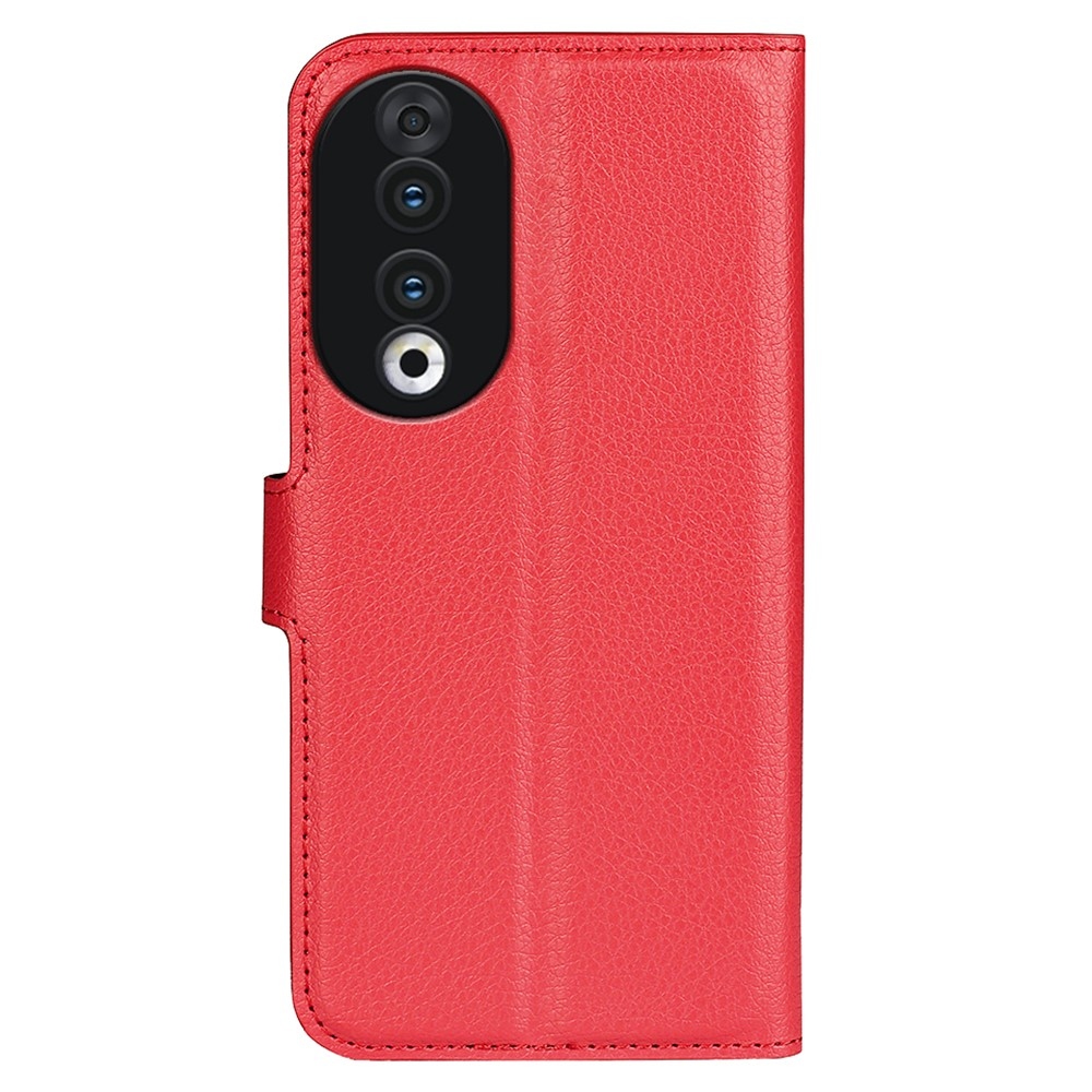 Litchi könyvtáska Honor 90-hez - piros