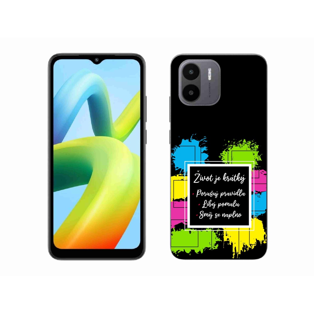 Gél borítás mmCase a Xiaomi Redmi A1 - idézet 5 fekete háttérrel