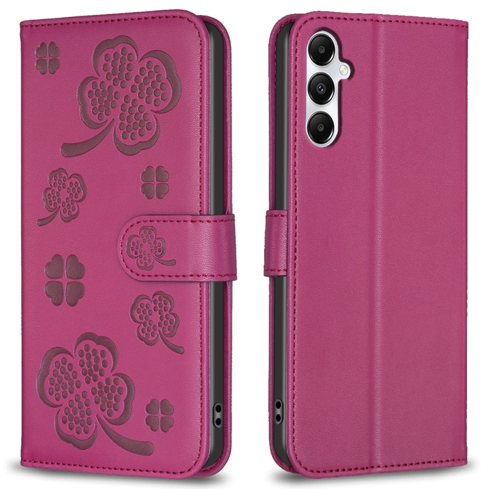 Clover könyv tok Samsung Galaxy A56 5G-hez - rózsaszínű