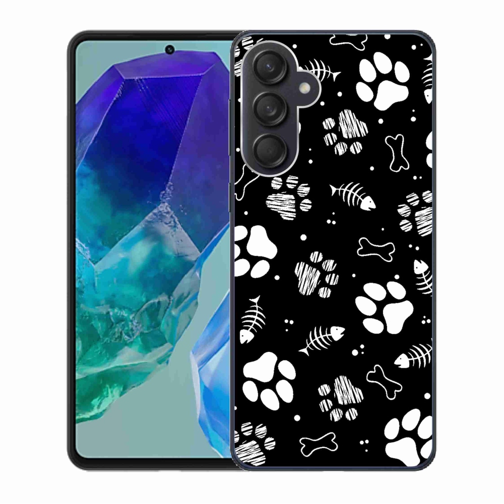 Gél borítás mmCase Samsung Galaxy M55 5G - kutyamancsok számára