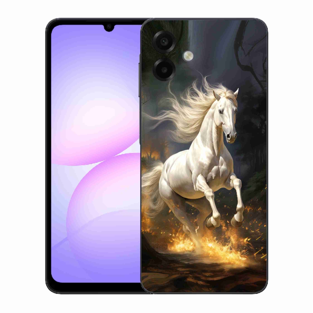 Zselés borítás mmCase Samsung Galaxy A07 4G - fehér ló 2