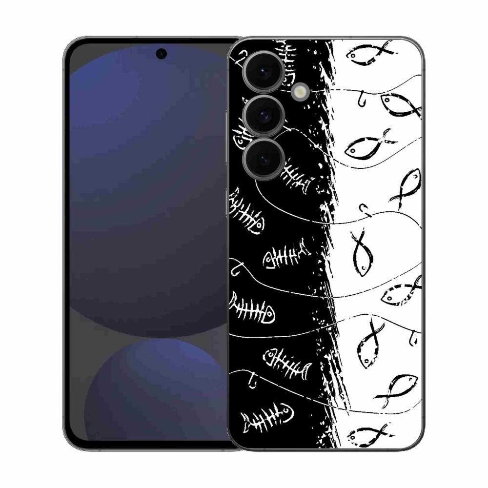 Gél borító mmCase Samsung Galaxy S25 FE - csontvázak és halak számára