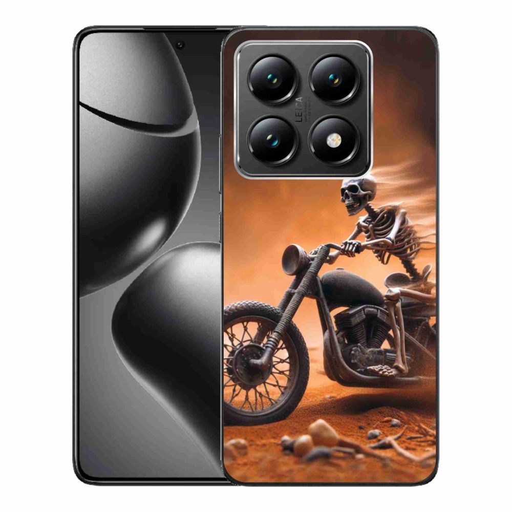 Gél borítás mmCase a Xiaomi 14T-hez - csontváz a motorkerékpáron