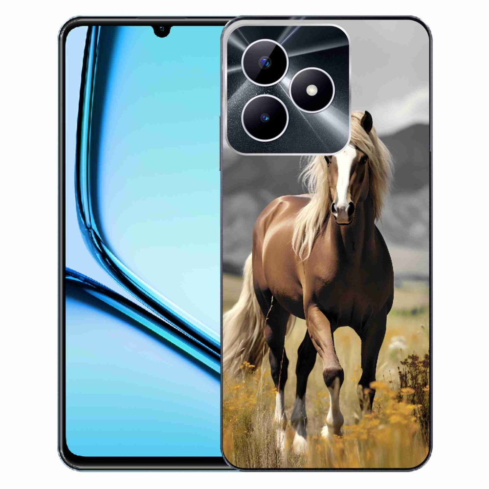 Zselés tok mmCase a Realme Note 50 készülékhez - barna ló 1