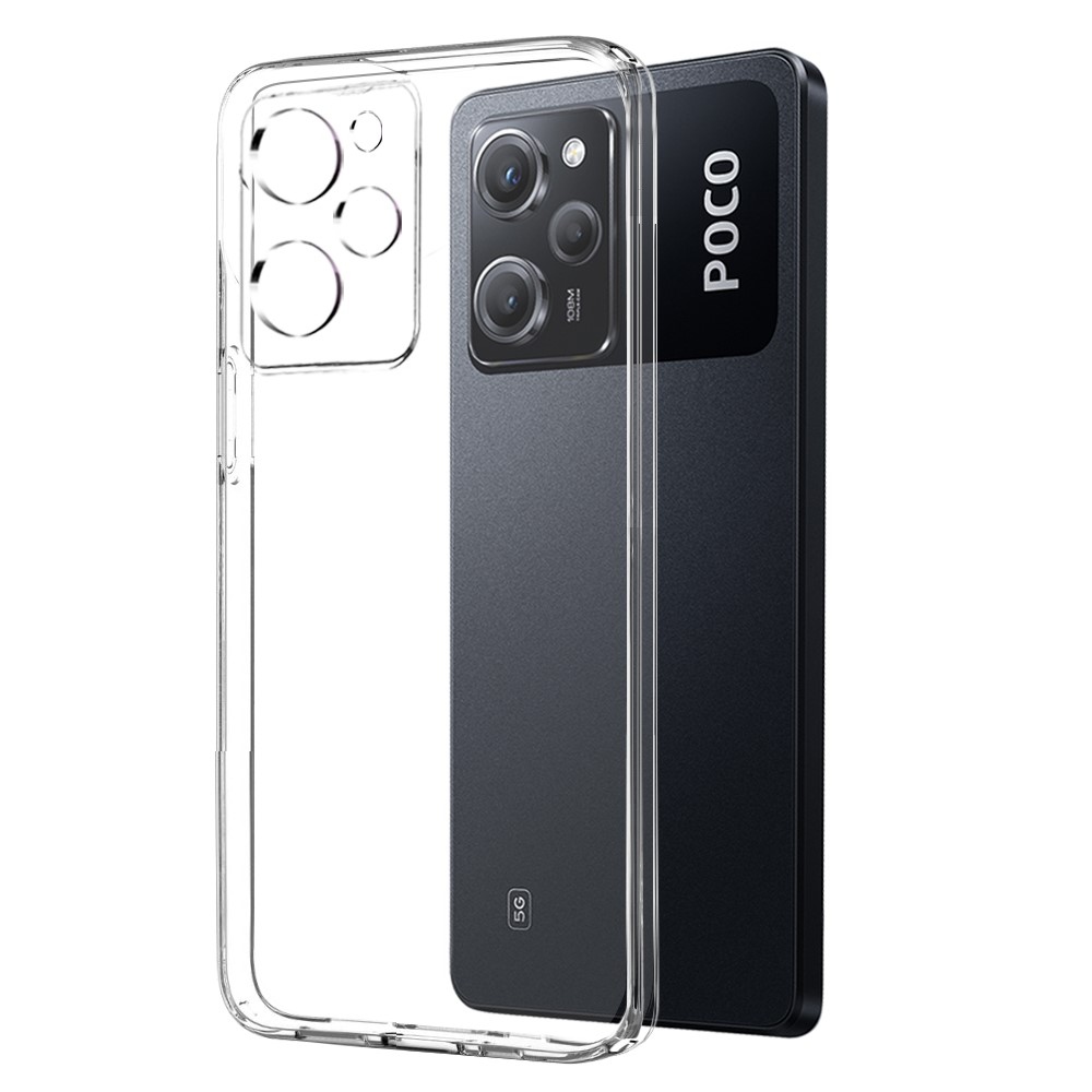 NORTHJO átlátszó gél tok + edzett üveg Xiaomi Poco X5 Pro 5G - átlátszó