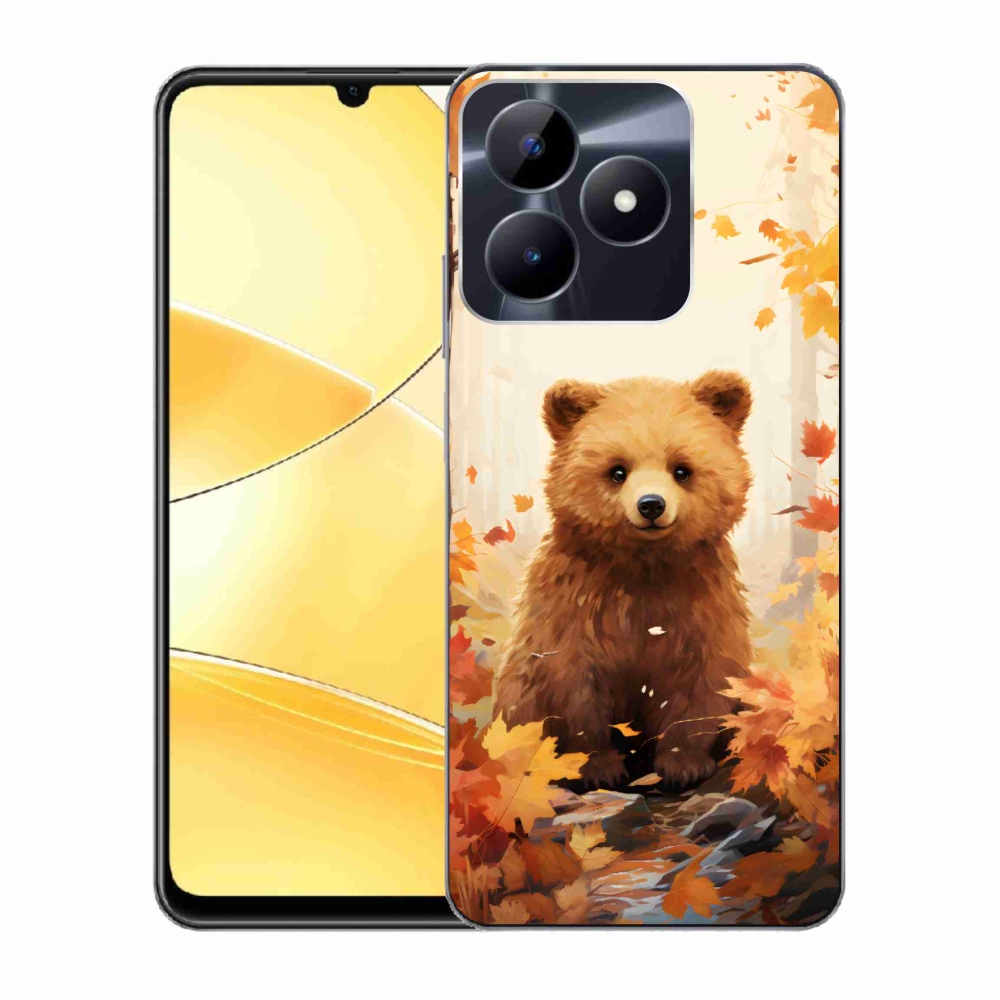 Zselés borítás mmCase a Realme C51/C53 készülékhez - medve az erdőben
