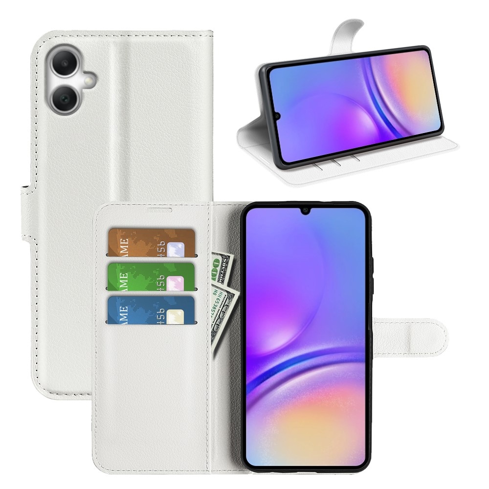 Litchi könyv tok Samsung Galaxy A07 4G - fehér