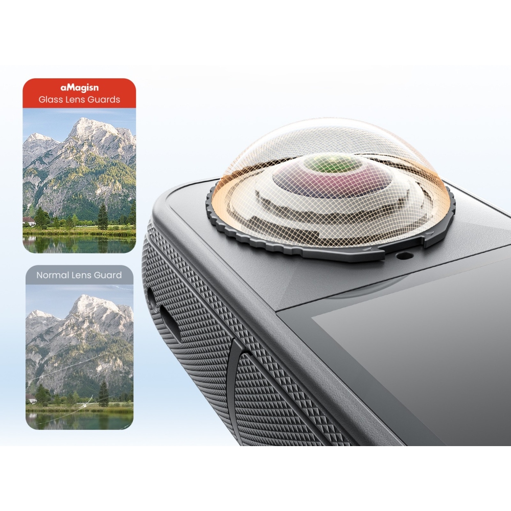 AMAGISN lencsevédő üveg Insta360 X4 Air fényképezőgéphez, 2 db.
