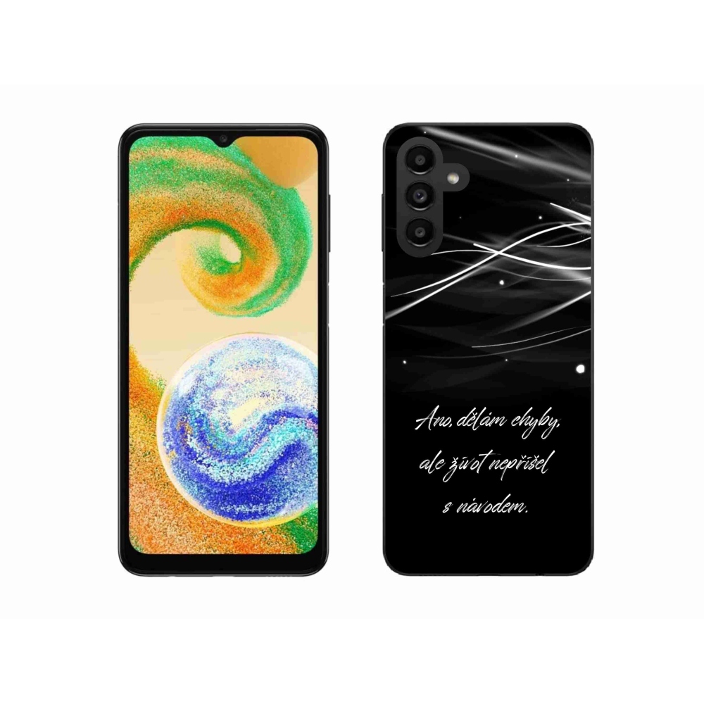 Gél borítás mmCase Samsung Galaxy A04s (164.7x76.7x9.1mm) - idézem fekete háttérrel