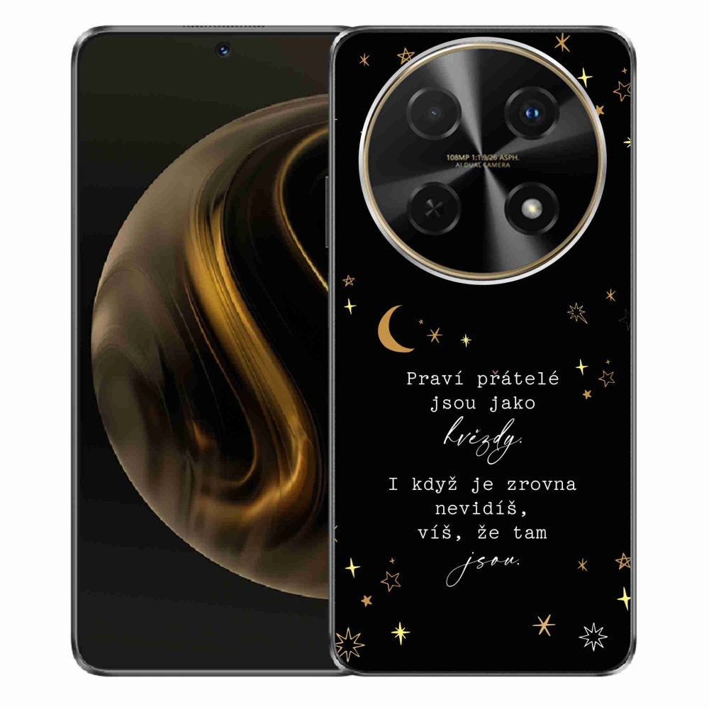 Gél borítás mmCase a Huawei Nova 12i - idézet 6 fekete háttérrel