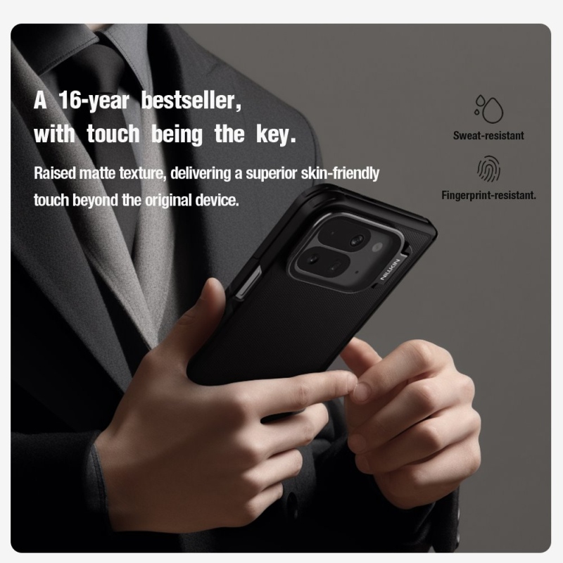 Nillkin Super Frosted Prop mágneses hátsó borító a Google Pixel 10 Pro Fold fekete