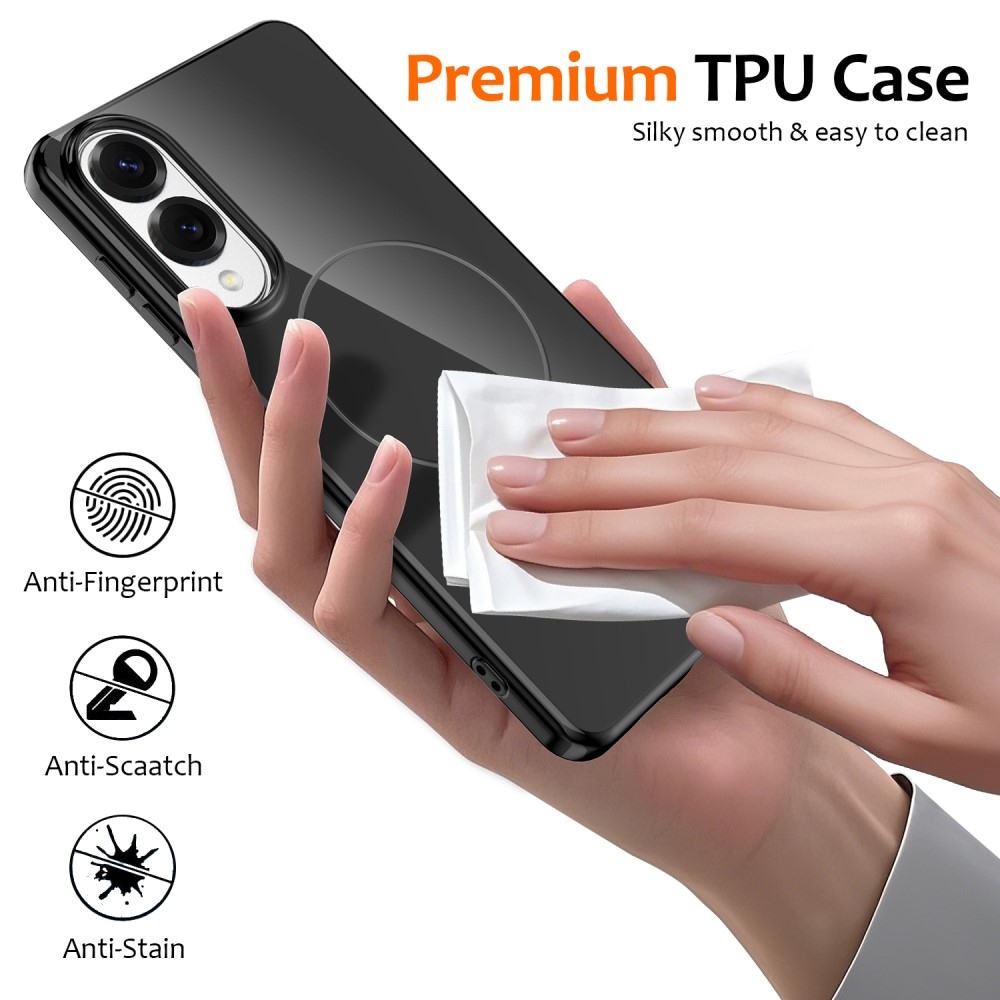 Zselés tok MagSafe-val Samsung Galaxy S25 Edge készülékhez - fekete