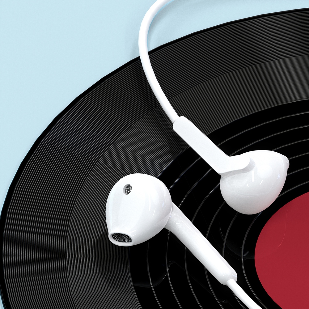 Dudao X3C USB-C vezetékes fülhallgató 1,2 m - fehér