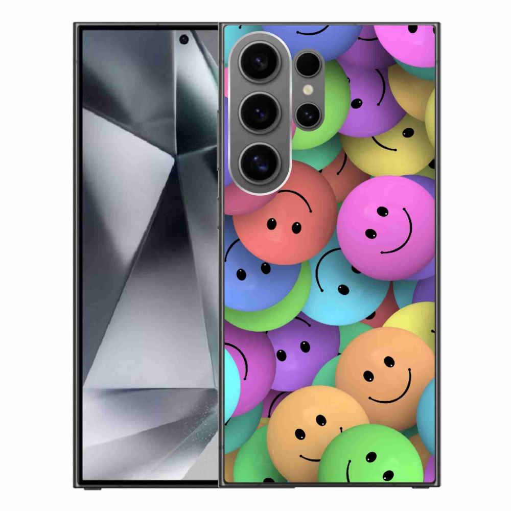 Zselés borítás mmCase Samsung Galaxy S24 Ultra készülékhez - színes smiley-k