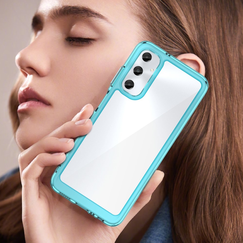 Gél tok kemény hátlappal Samsung Galaxy A05s készülékhez - világoskék színű