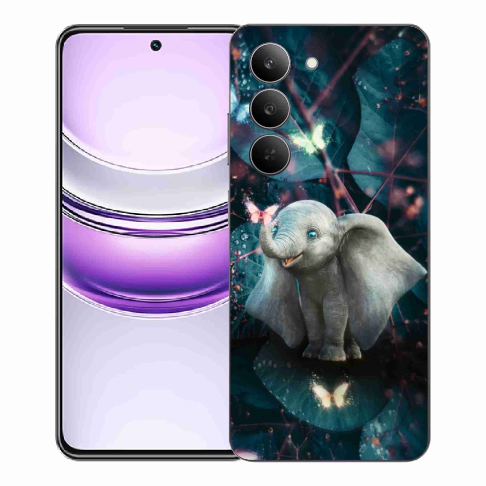 Gél borító mmCase a Realme 14x 5G készülékhez - aranyos elefánt