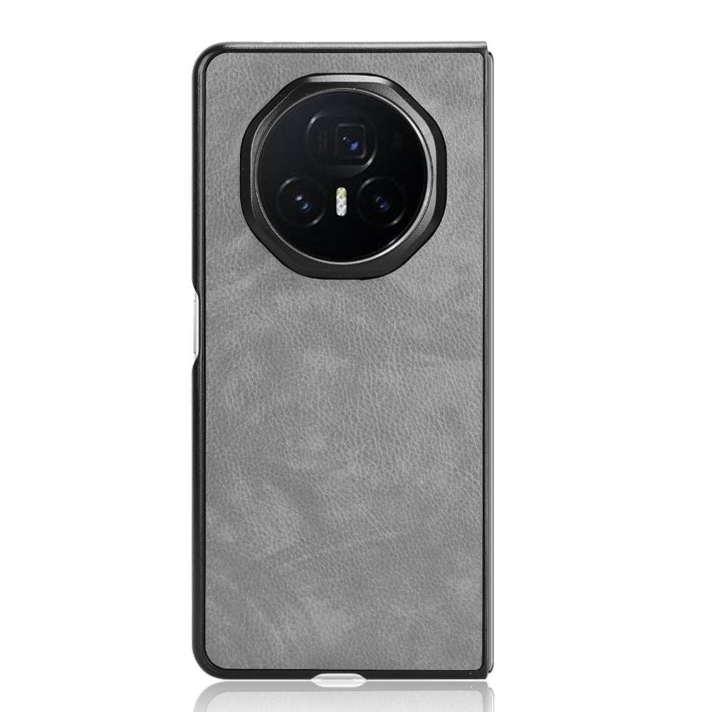 Textúrás műanyag tok műbőrrel Honor Magic V3-hoz - szürke