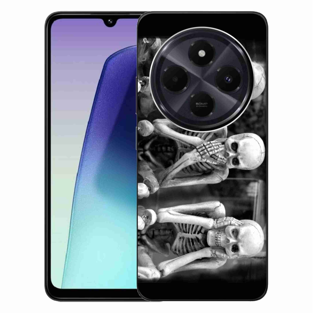 Gél borítás mmCase a Xiaomi Redmi 14C/Poco C75 számára - csontvázak