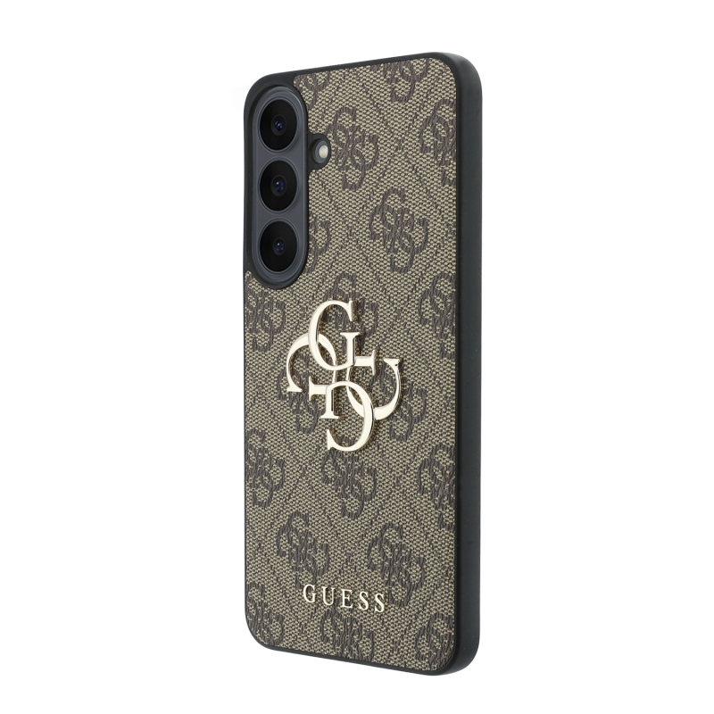 Guess PU 4G Metal Logo hátsó tok a Samsung Galaxy S26 FE-hez, barna