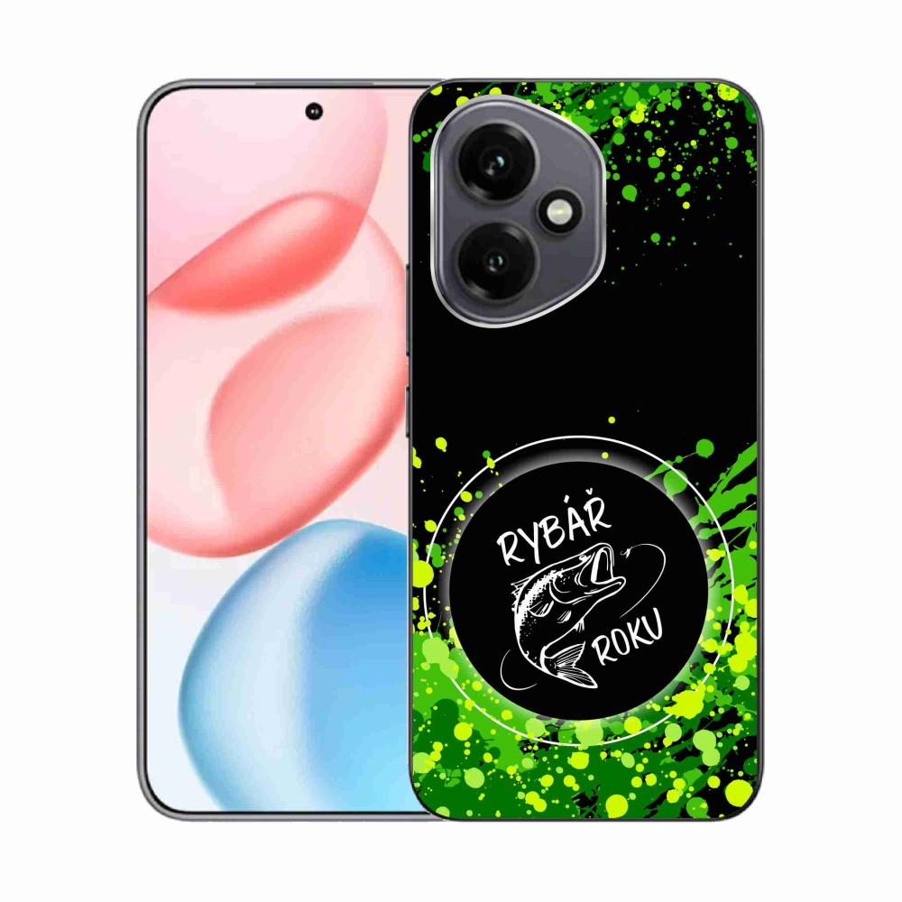 Zselés borító mmCase a Honor 400-hoz - Az év horgásza fekete háttérrel