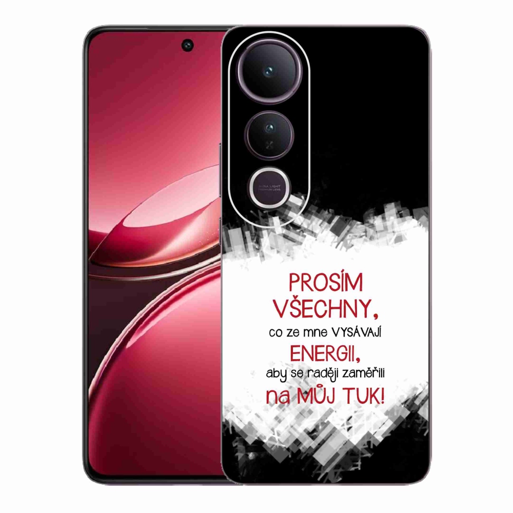 Gél borító mmCase a Vivo V50 Lite 4G/5G-hez - vicces szöveg 1 piros