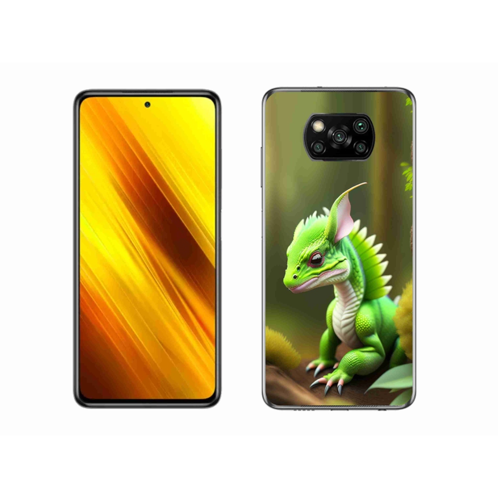 Gél borítás mmCase a Xiaomi Poco X3-hoz - zöld sárkány