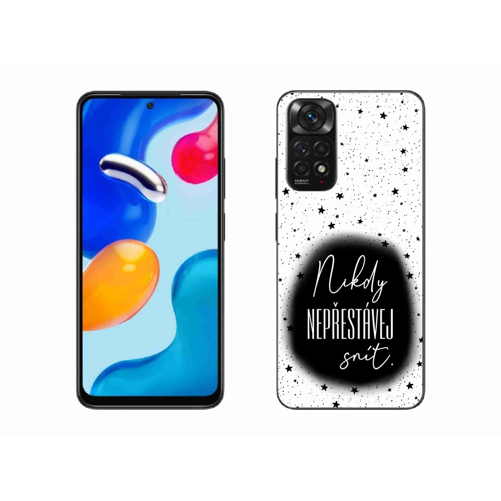 Gél borító mmCase a Xiaomi Redmi Note 11S 4G-hez - idézet 1 fekete és fehér háttérrel