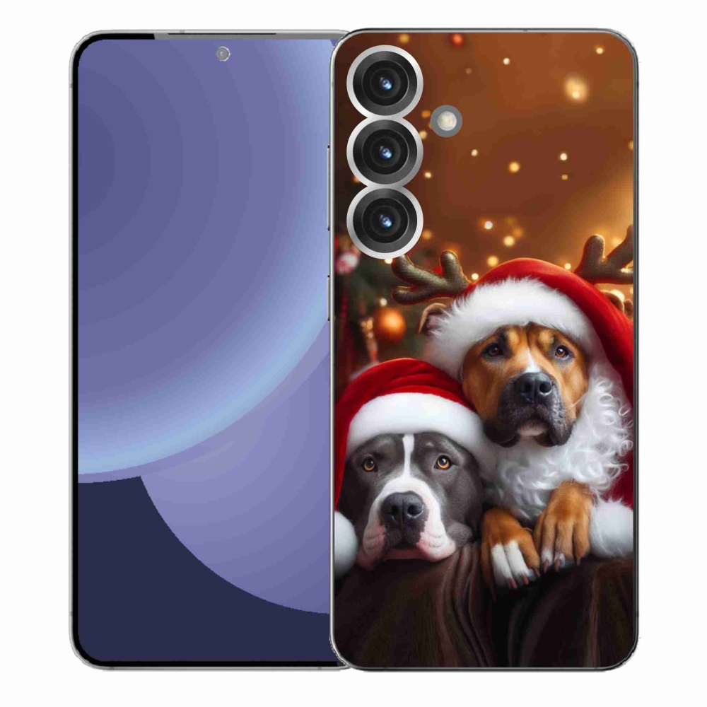 Gél borítás mmCase Samsung Galaxy S25+ - Karácsonyi kutyák