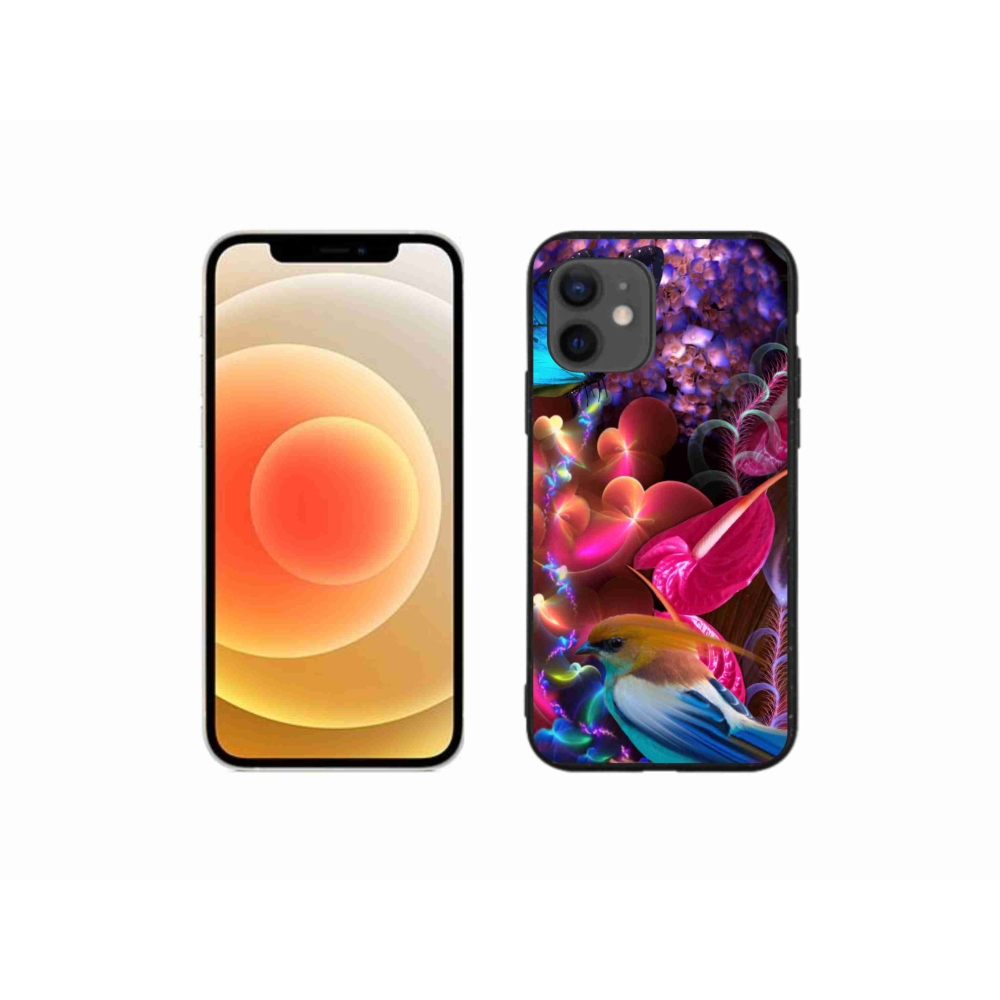 Zselés borítás mmCase iPhone 12 mini készülékhez - színes virágok