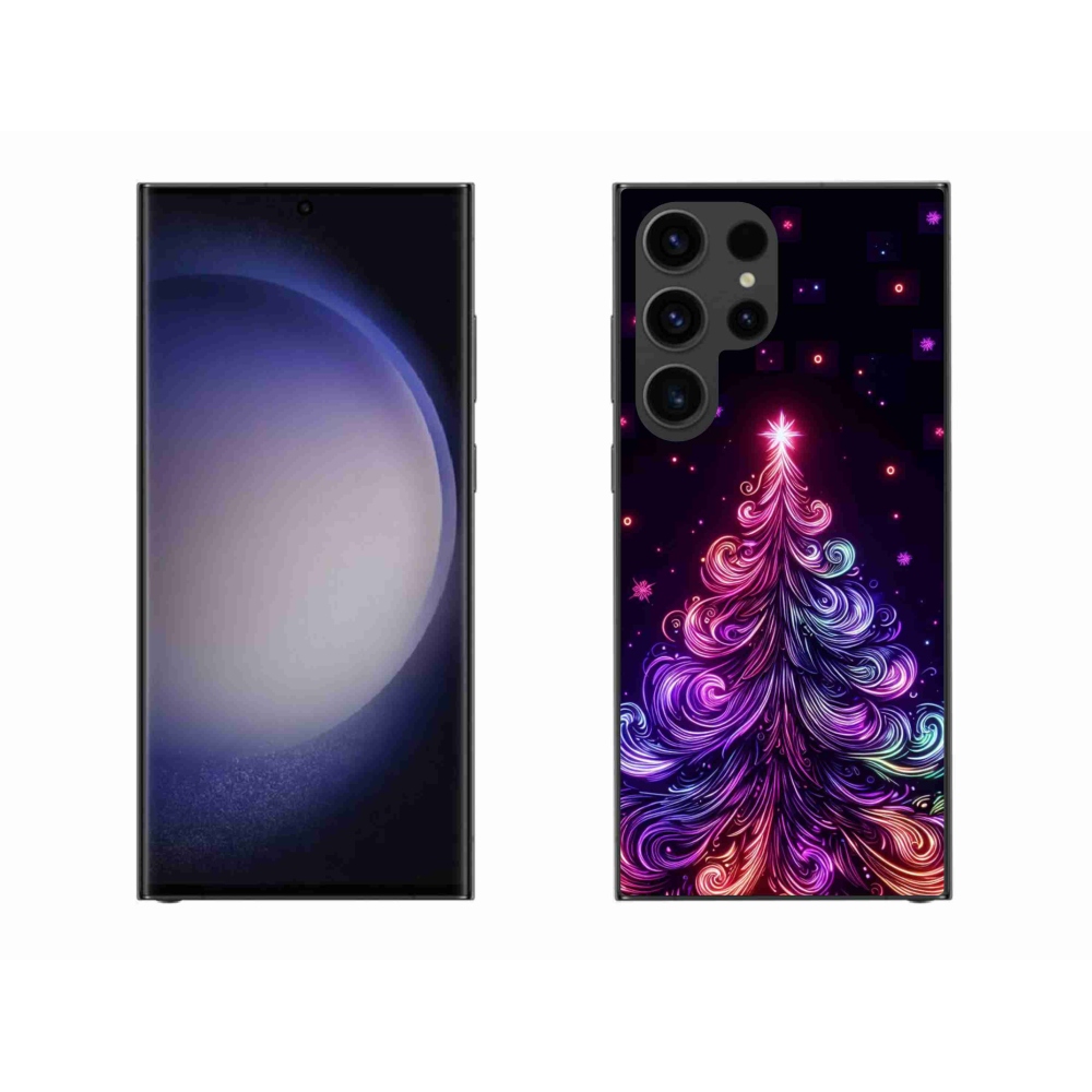 Gél borítás mmCase Samsung Galaxy S23 Ultra 5G - neon karácsonyfa 1