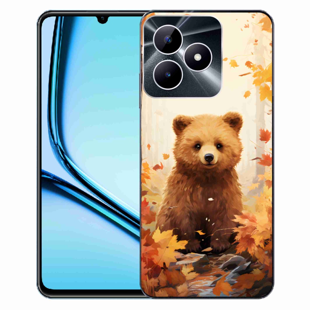 Zselés borítás mmCase a Realme Note 50 készülékhez - medve az erdőben