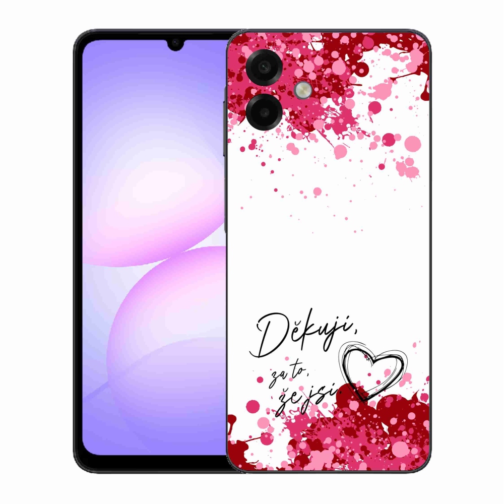 Gél borító mmCase Samsung Galaxy A07 4G - szerelmes szöveg 2 fehér háttér