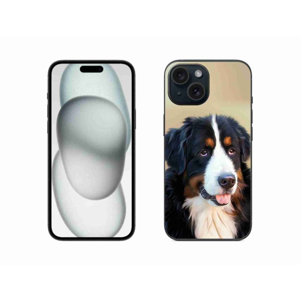 Gél tok mmCase iPhone 15 készülékhez - Berni hegyi kutya