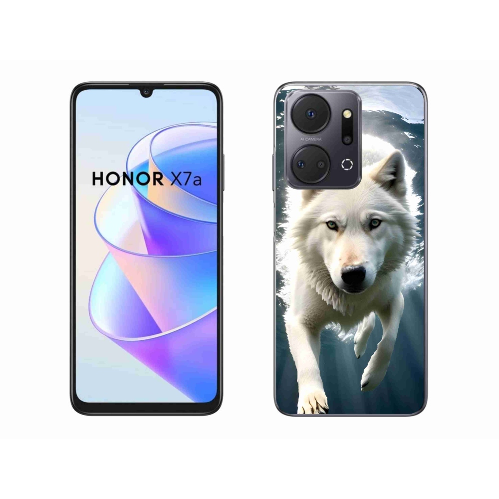 Zselés borítás mmCase a Honor X7a készülékhez - fehér farkas