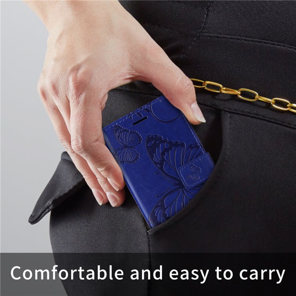 Nagy pillangó könyv tok a Vivo Y29s 5G-hez - kék