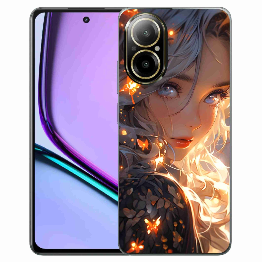 Gél borító mmCase a Realme C67 készülékhez - lány és pillangók