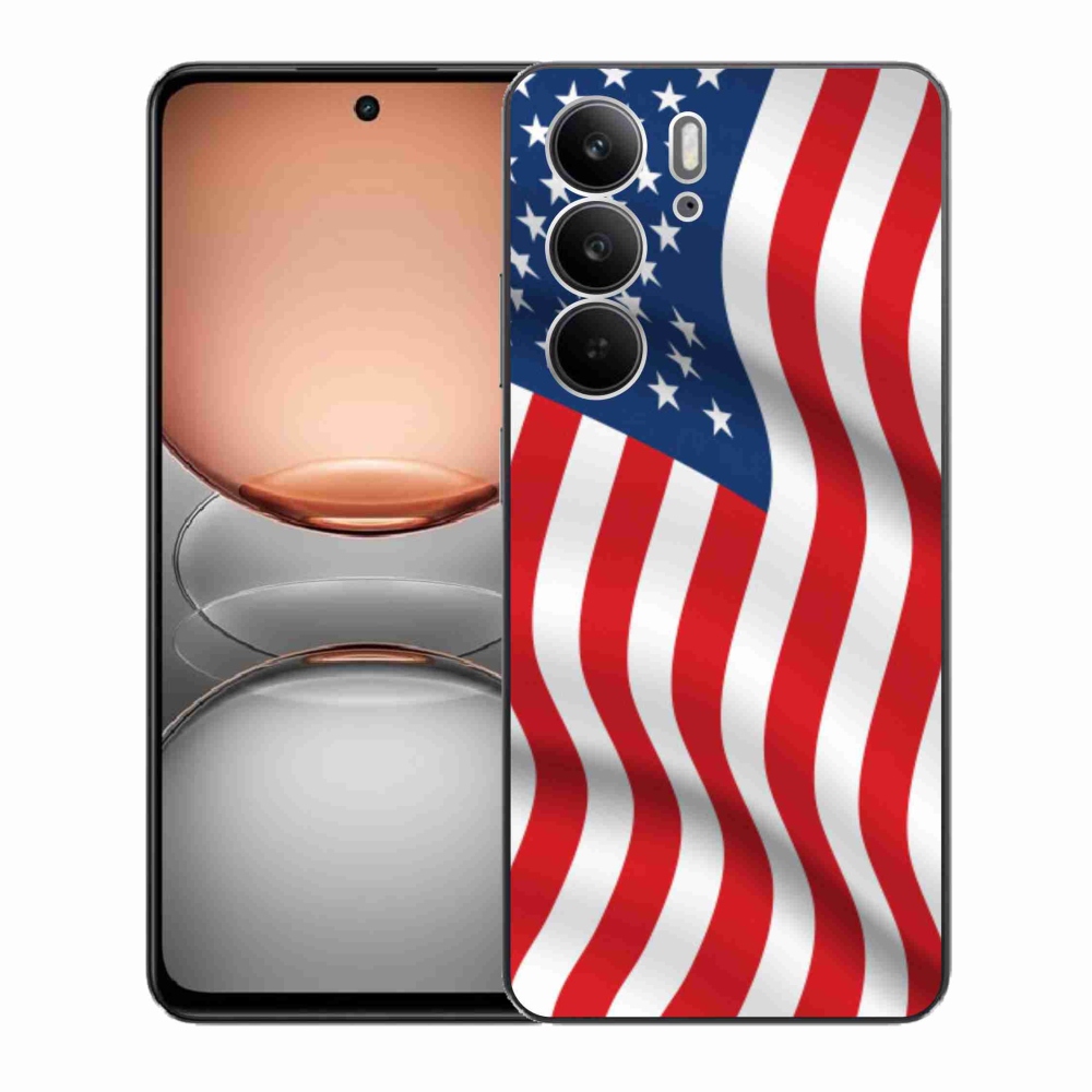 Zselés borítás mmCase a Realme C75 készülékhez - amerikai zászló